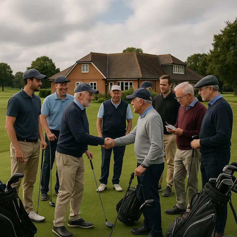 Society group on first tee